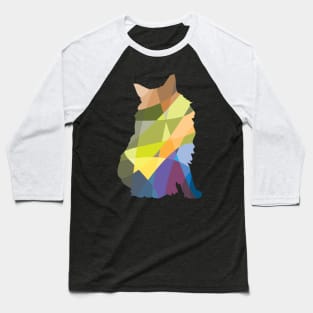 Geometric Cat Baseball T-Shirt